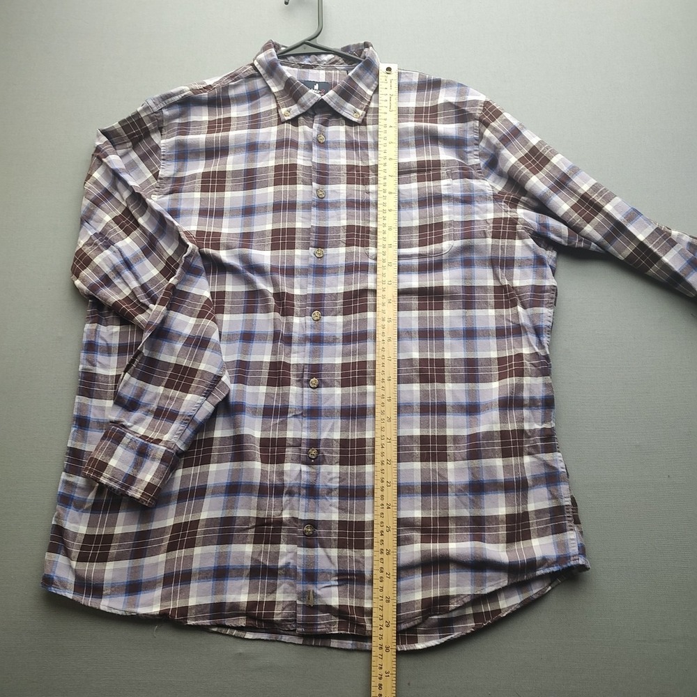 Johnny O Mens Multi-colored Plaid‎ Button Up shirt Long Sleeve Extra Large - Picture 7 of 14